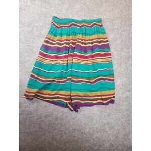 Women's Vintage Courtwell Medium Stripe Lightweight Pull On Bermuda Shorts